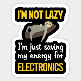 Funny Lazy Electronics Sticker